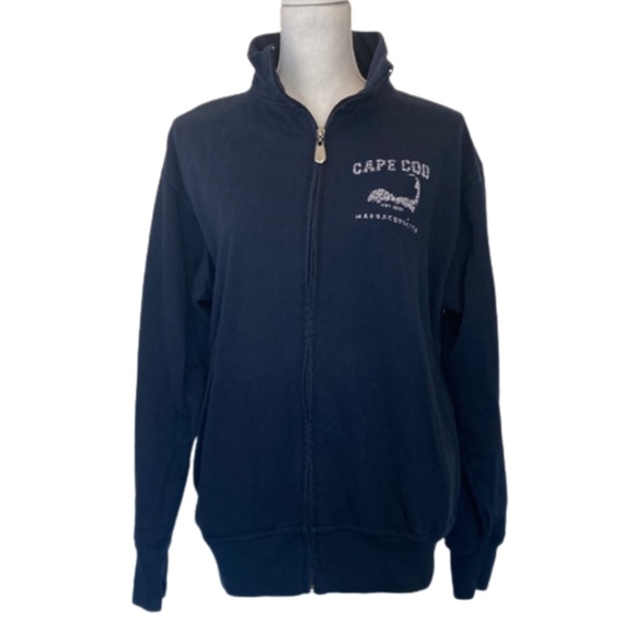 CAPE COD Medium blue zip up Massachusetts long sleeved - Picture 4 of 5